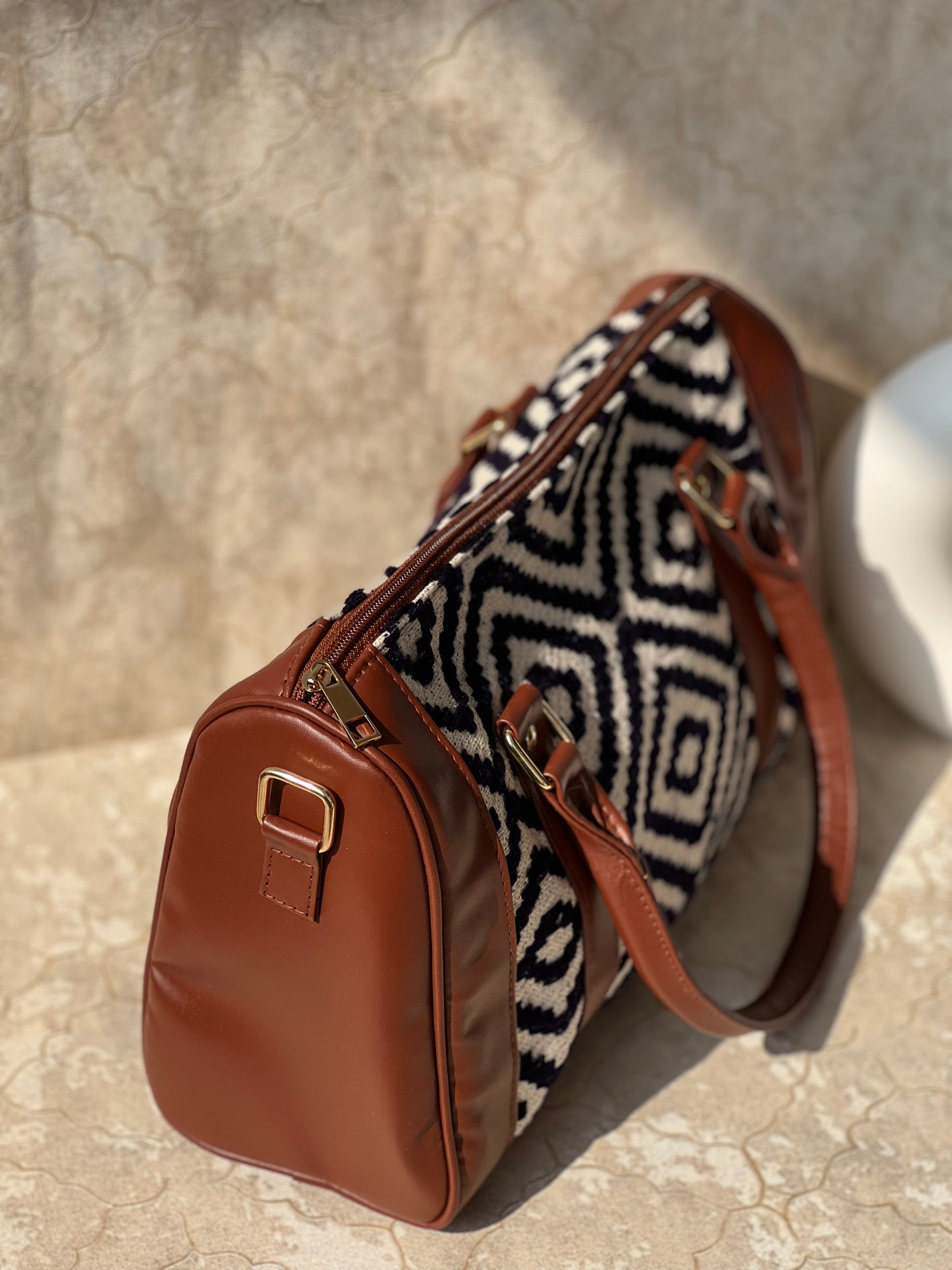 Diamond Duffel Hand Bag