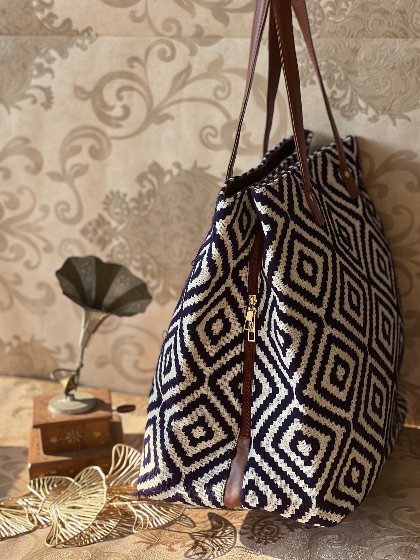 Three Compartment Shoulder Bag