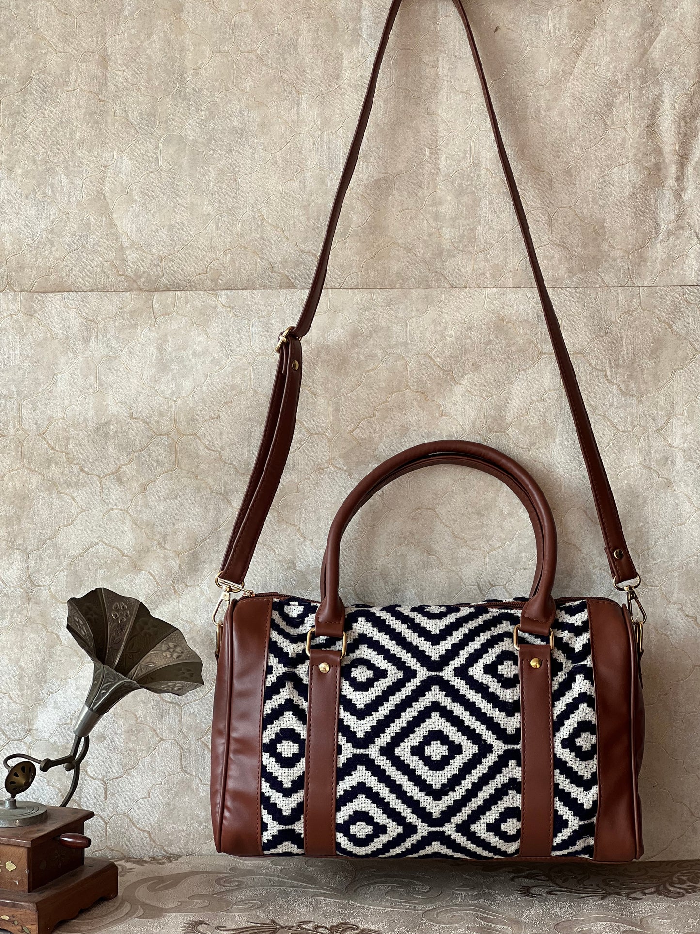 Diamond Duffel Hand Bag