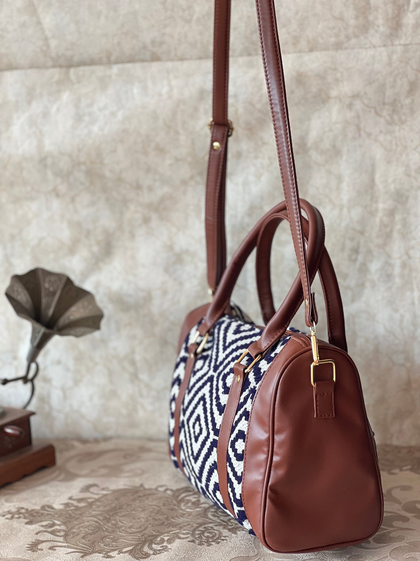 Diamond Duffel Hand Bag