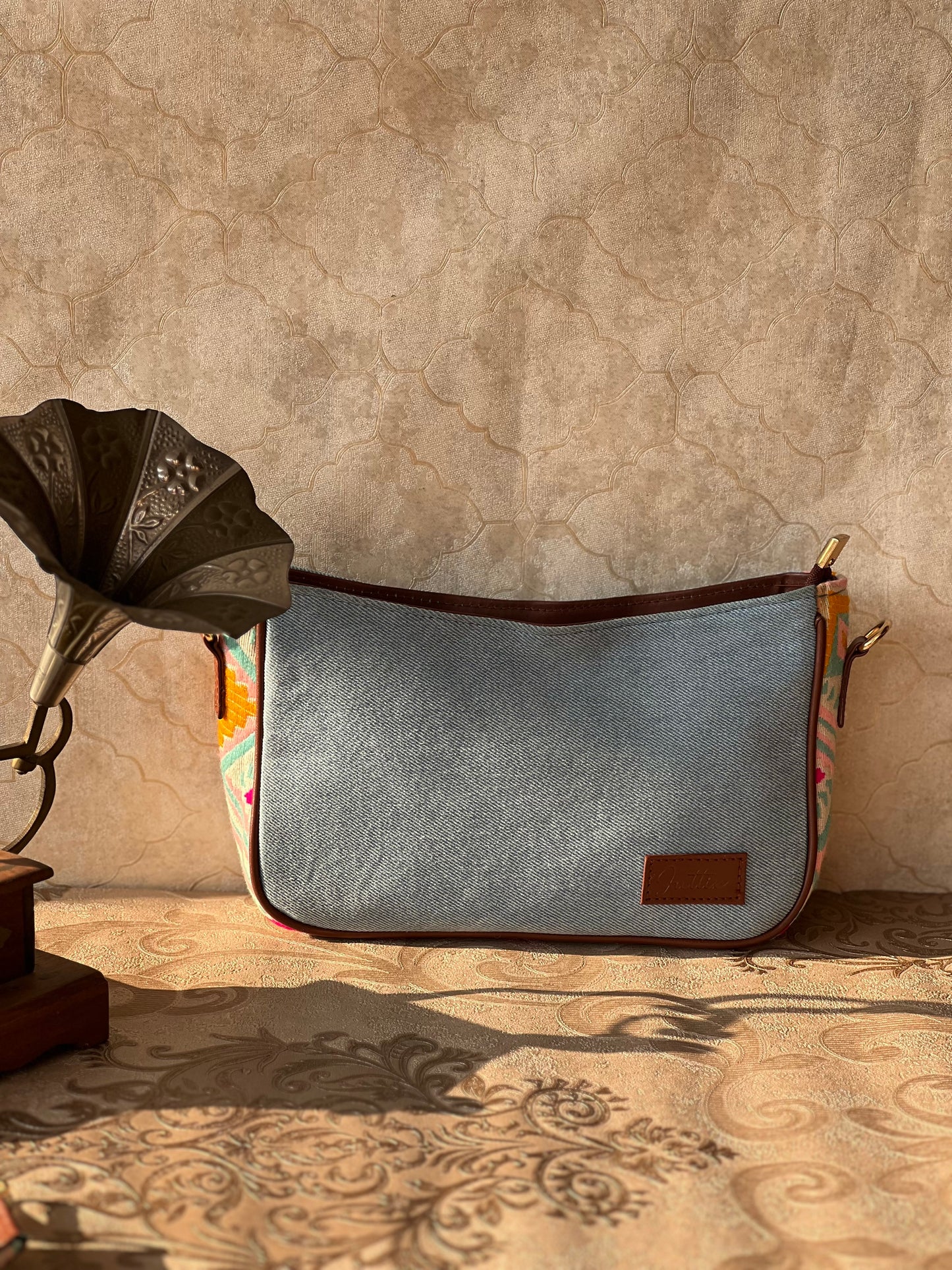 First Class Denim Sling Bag