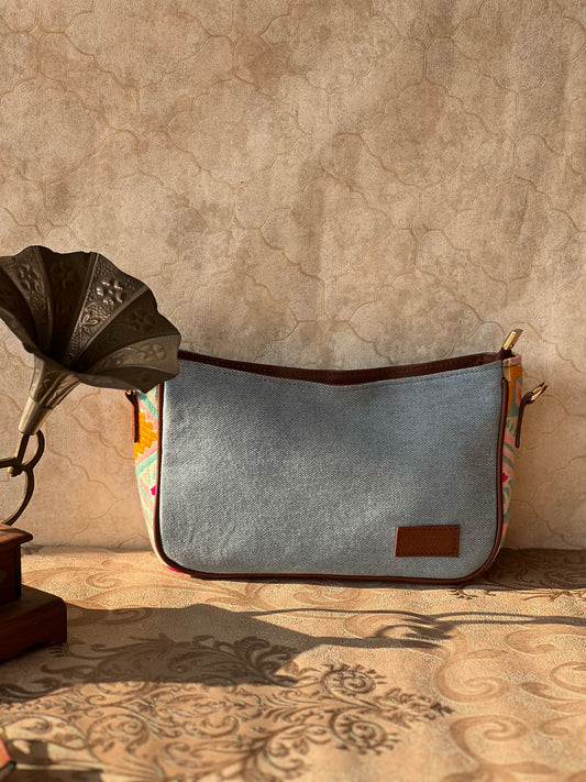 First Class Denim Sling Bag