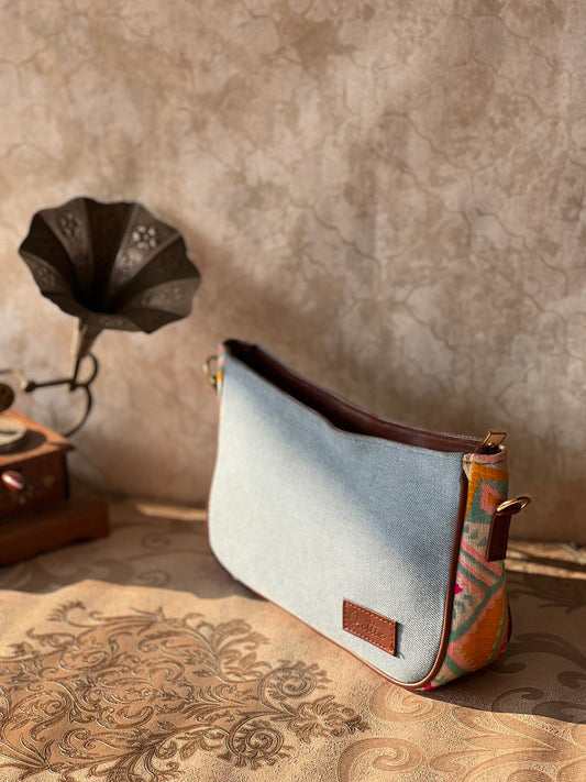 First Class Denim Sling Bag