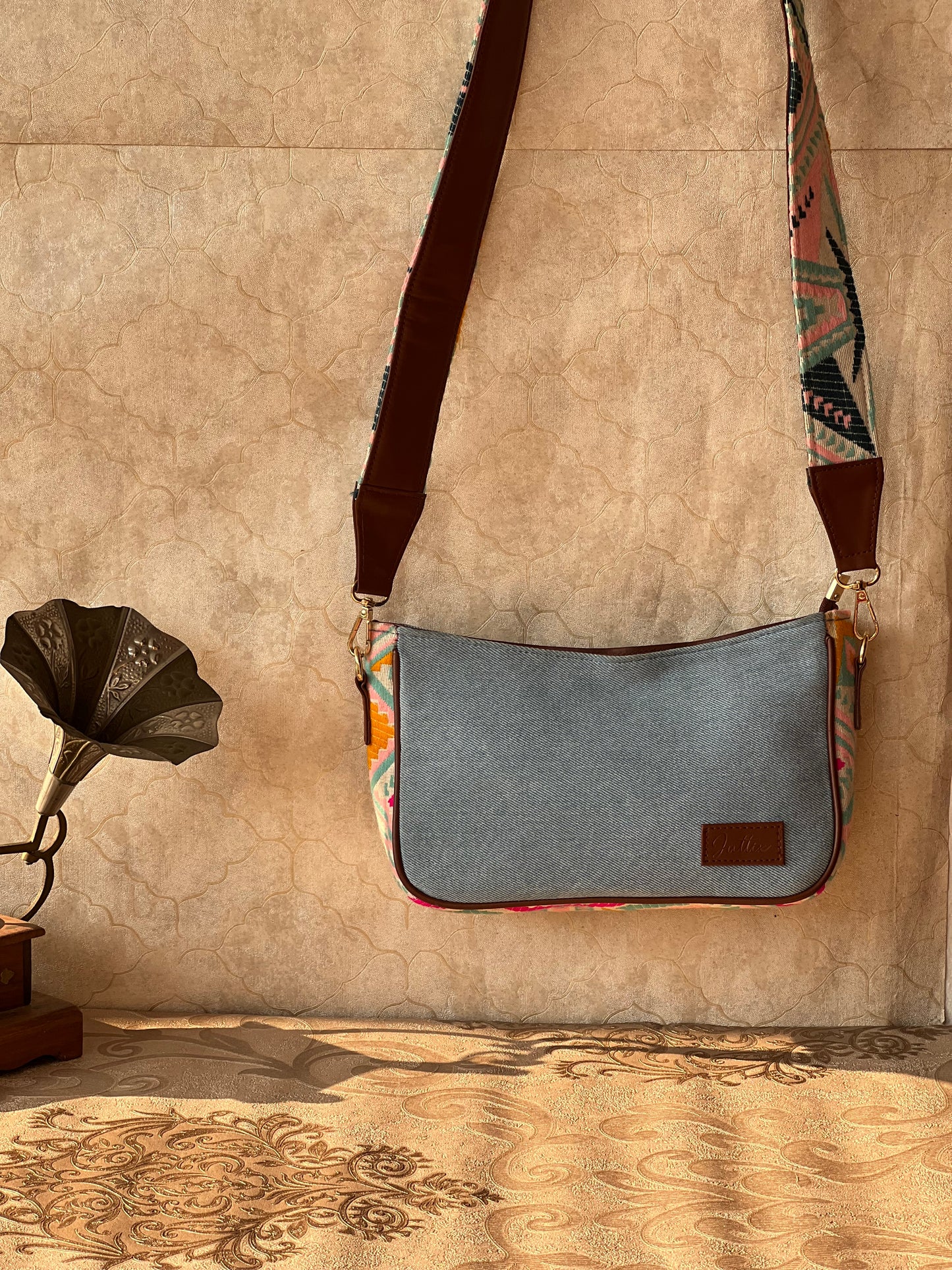 First Class Denim Sling Bag