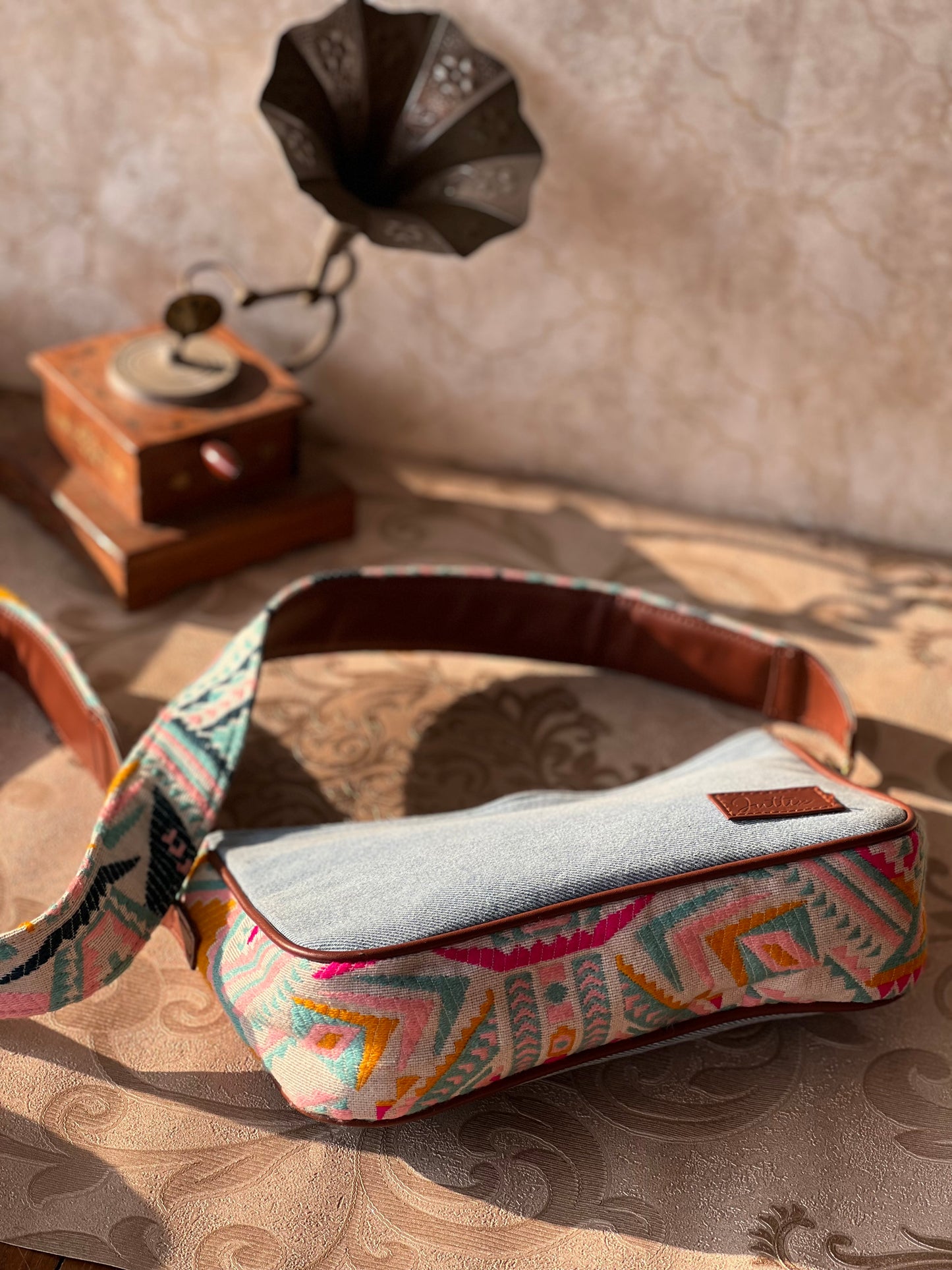 First Class Denim Sling Bag