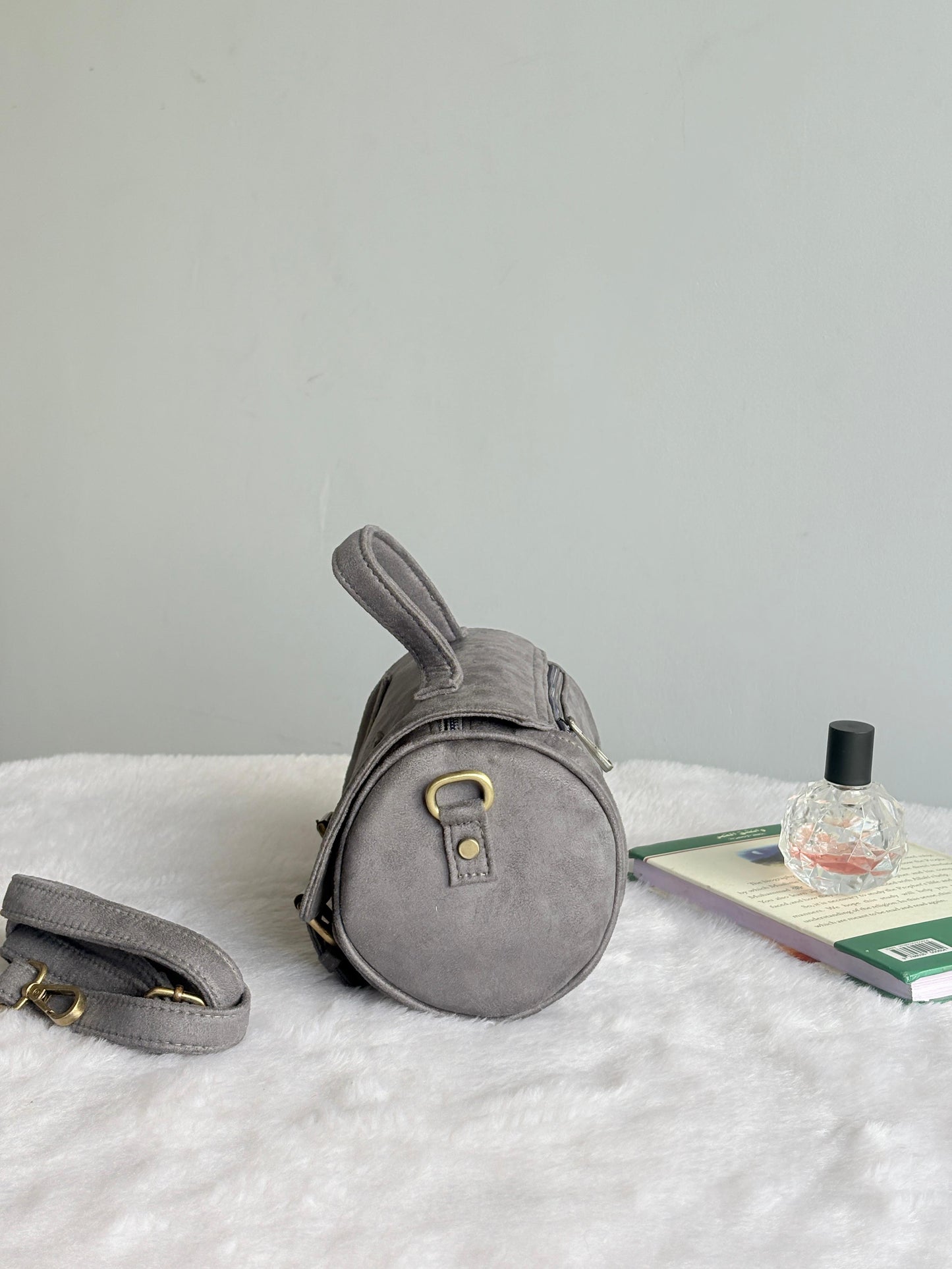 Silver Licorice Drum Bag
