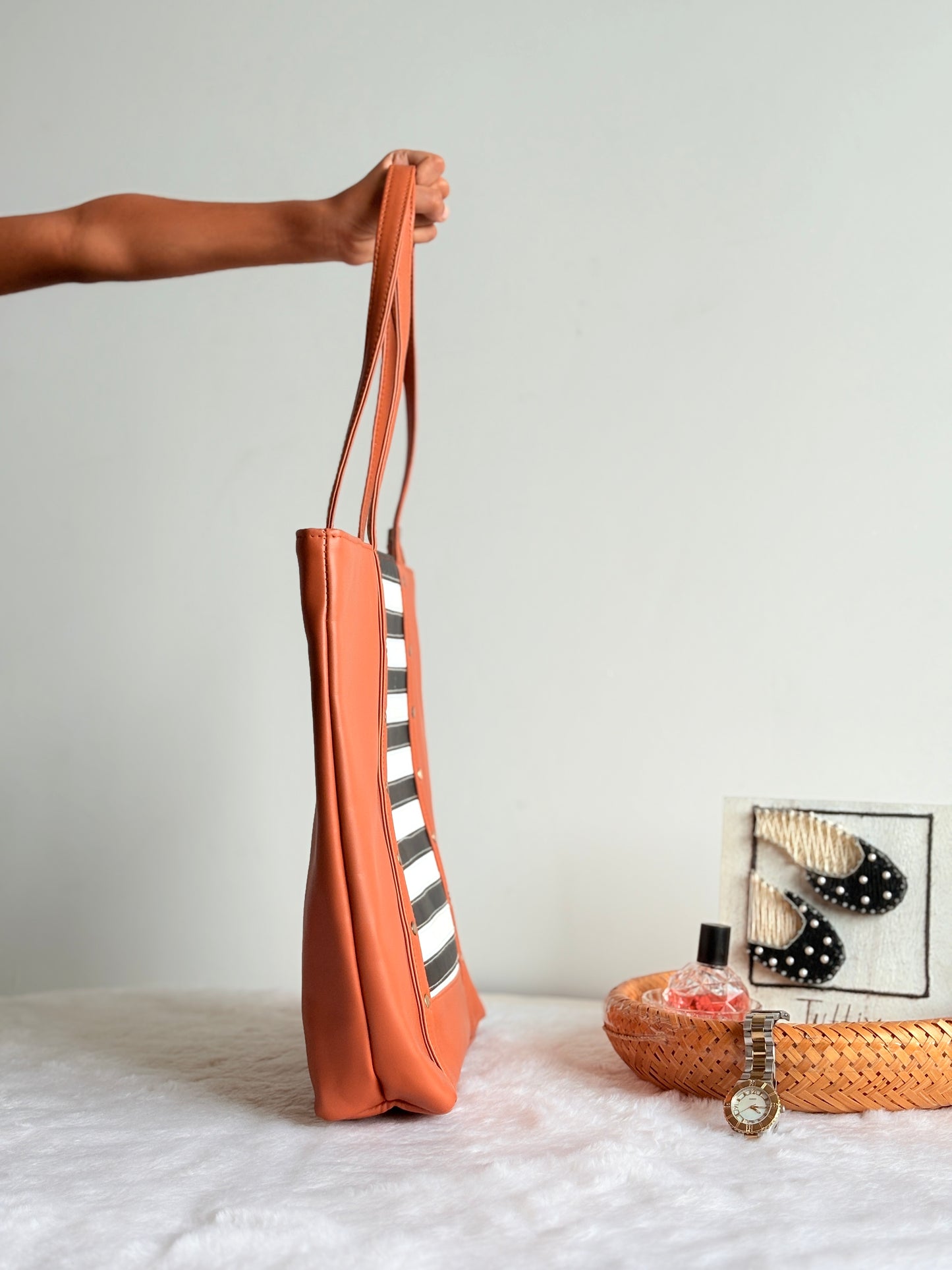 Stripe Streak Shoulder Tote