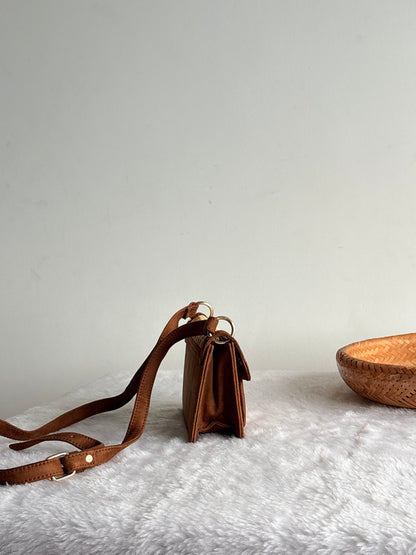 Artisan Woven Rattan Mini Sling Bag