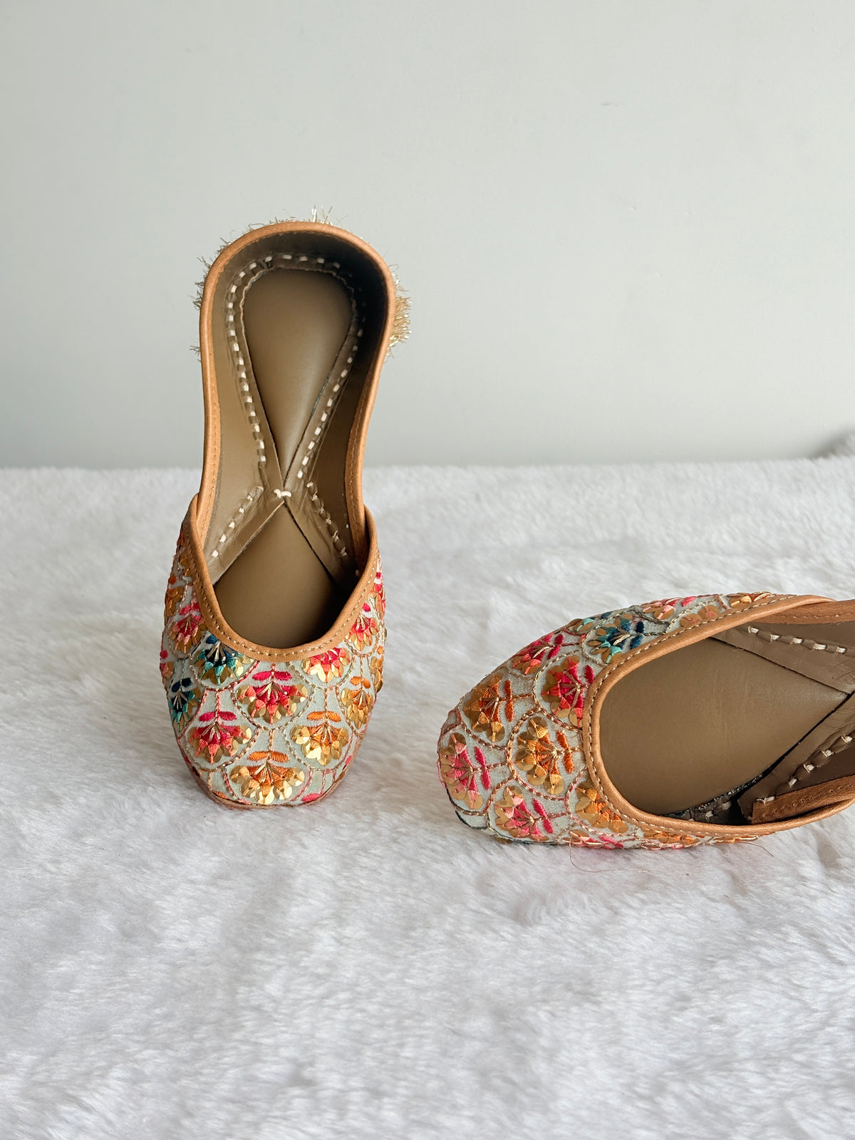 Rang Mahal Juttis with festive embroidery