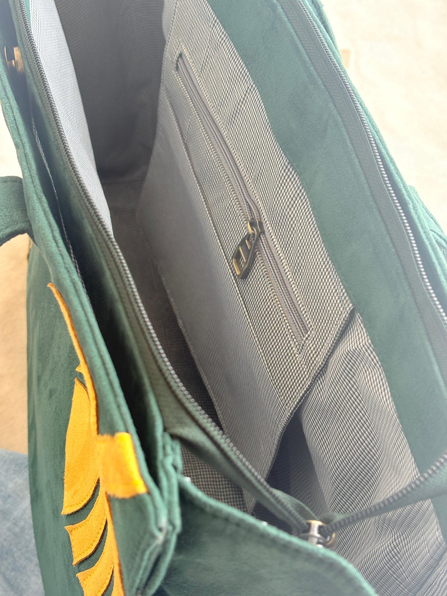 Maple Green Three Compartment Bag