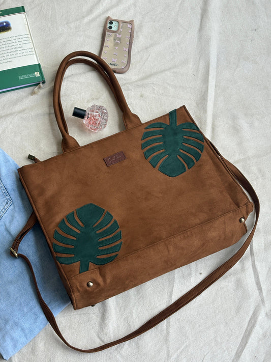 Maple Tan Leaf Tote Bag