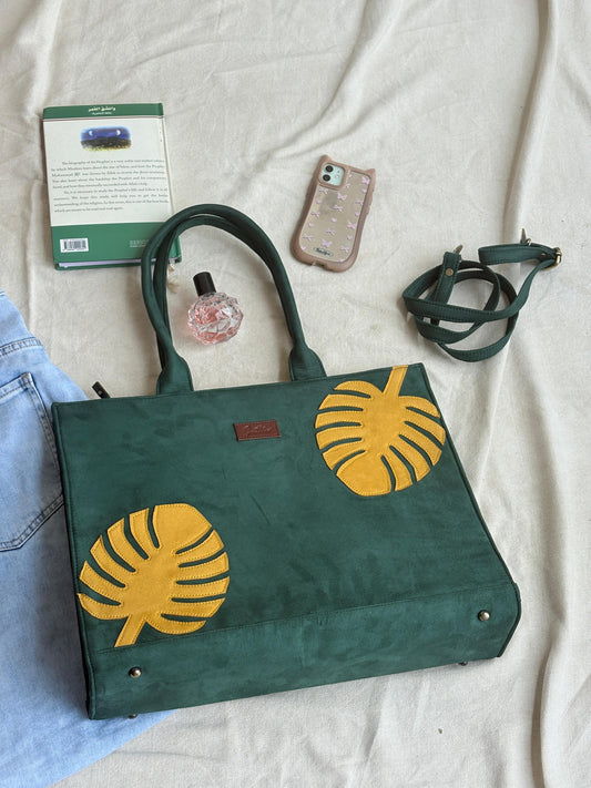 Maple Green Leaf Tote Bag