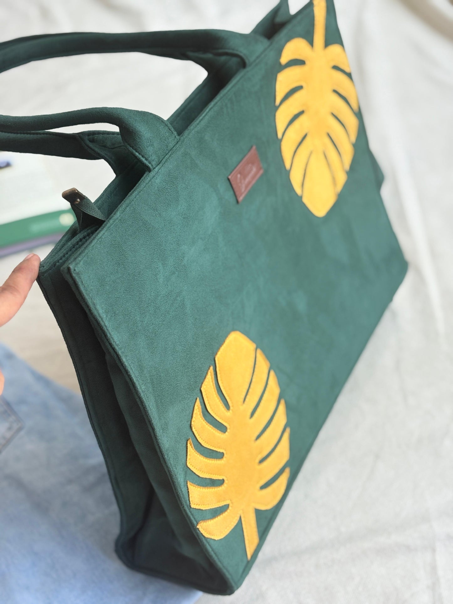 Maple Green Leaf Tote Bag