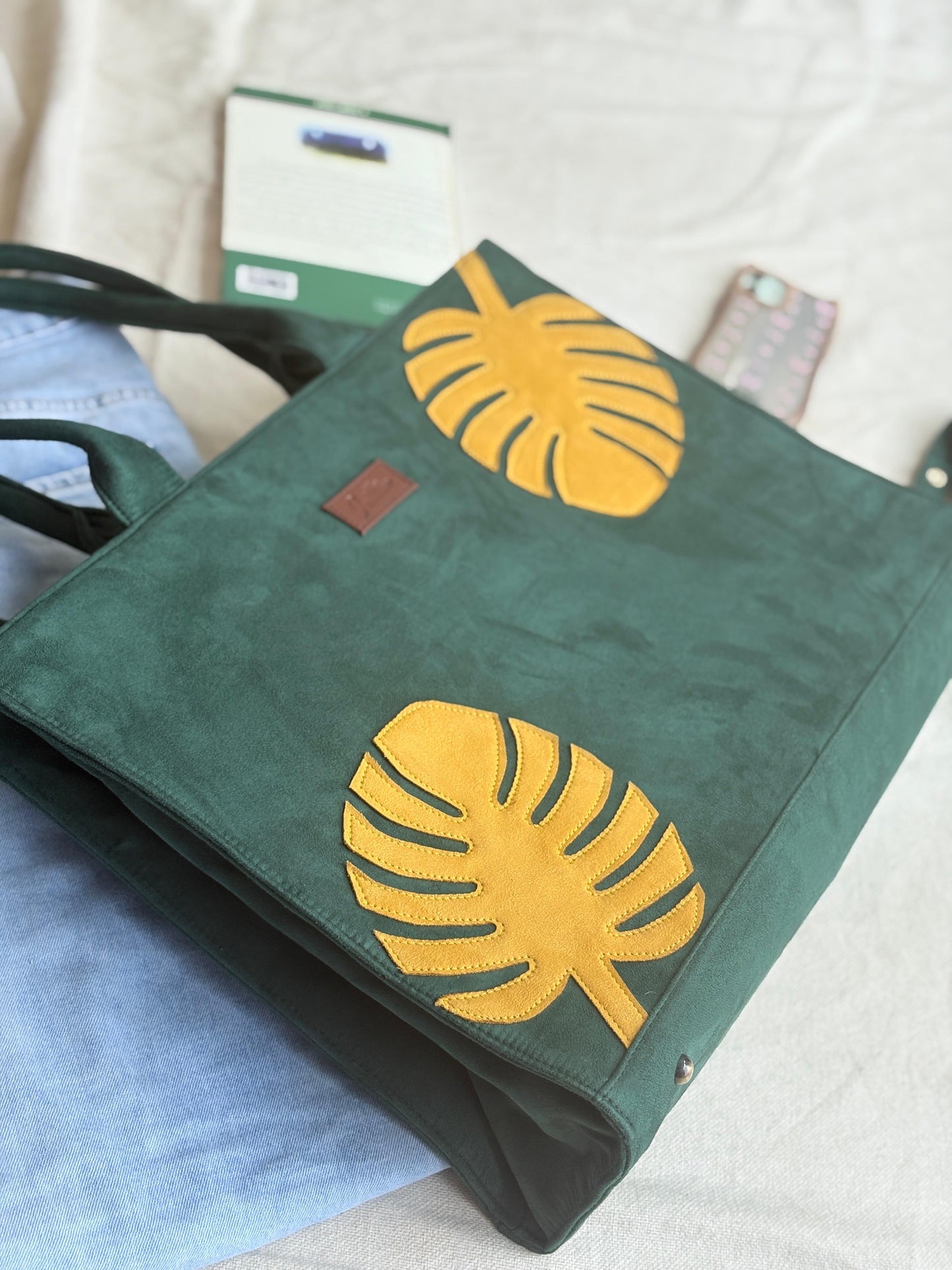Maple Green Leaf Tote Bag