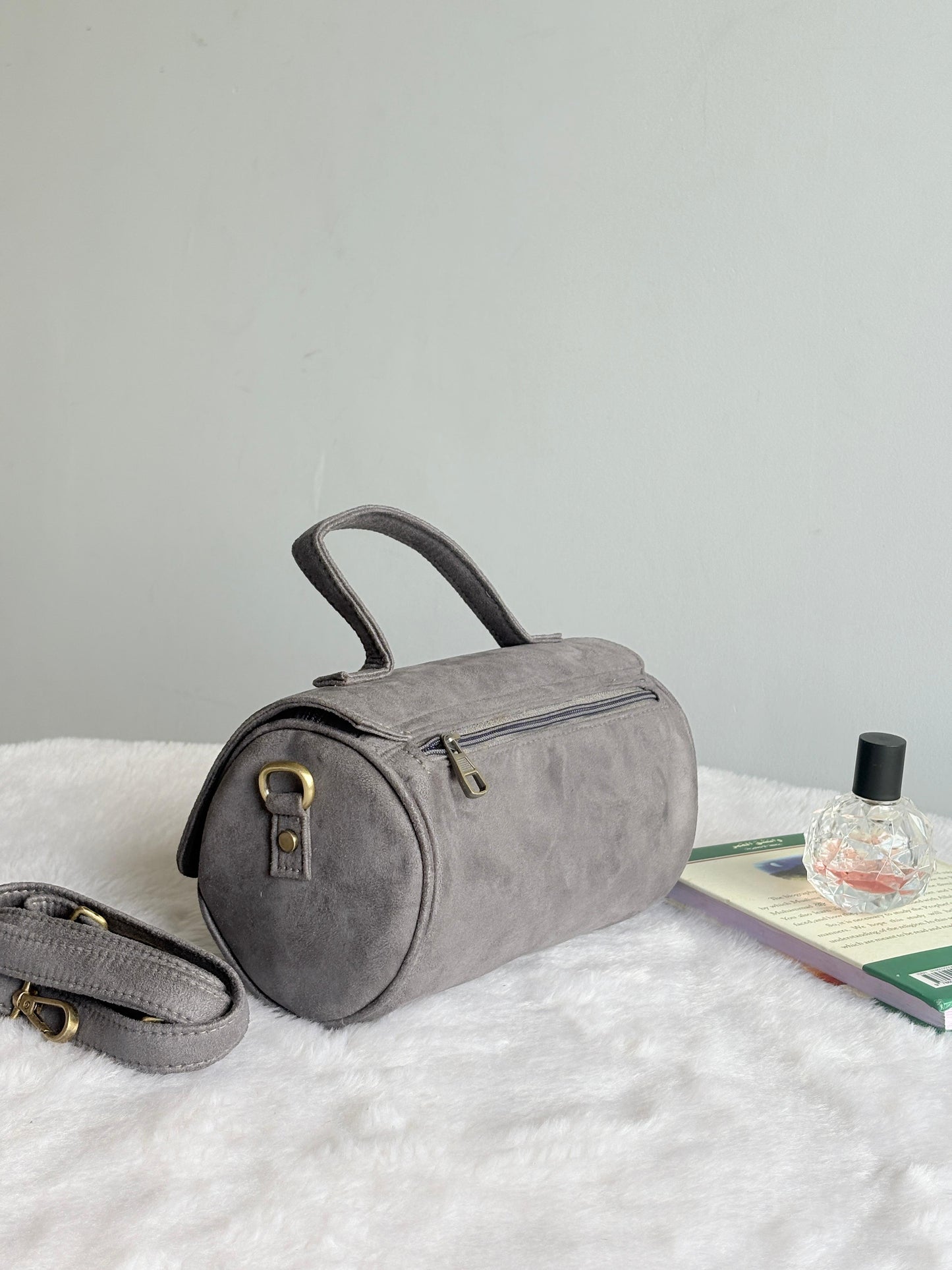 Silver Licorice Drum Bag