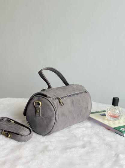 Silver Licorice Drum Bag