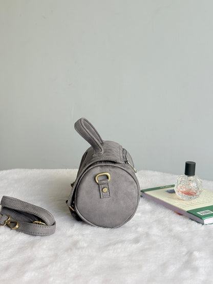 Silver Licorice Drum Bag