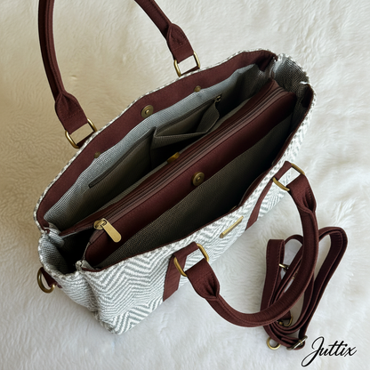 Interior detail with zippered compartment