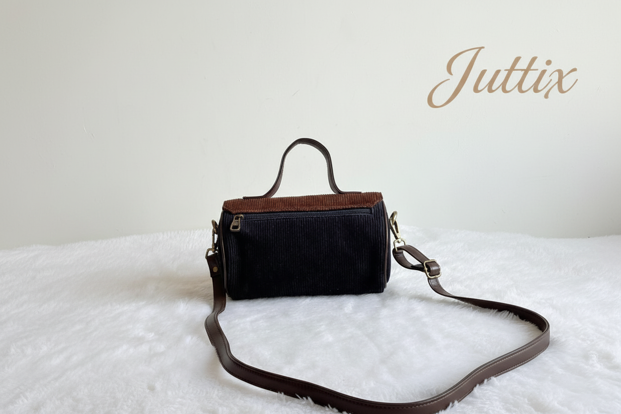 Juttix branded handbag - back view