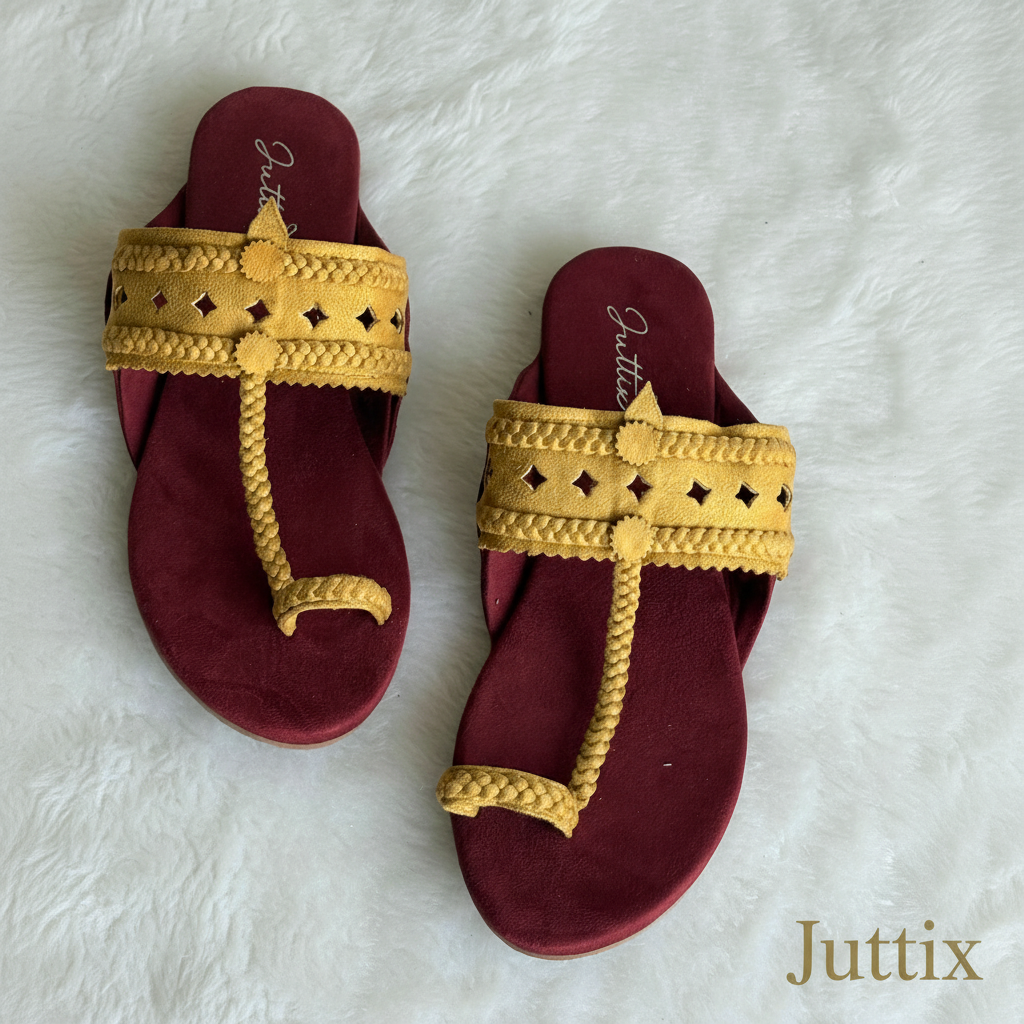 Juttix branded Kolhapuri footwear - bottom right